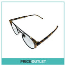 No Lens Brown Tortoiseshell Print & Matte Black Frame Pilot Glasses RRP £325