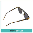 CBrown Tortoiseshell Print & Matte Black Frame Pilot Sunglasses RRP £325