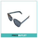 Black Pilot Frame Sunglasses With Silver Trim Detail RRP £325