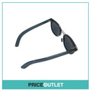 Black Pilot Frame Sunglasses With Silver Trim Detail RRP £325