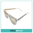 Animal Black & Pearlescent White Print Sunglasses With Reflective Lens RRP £325