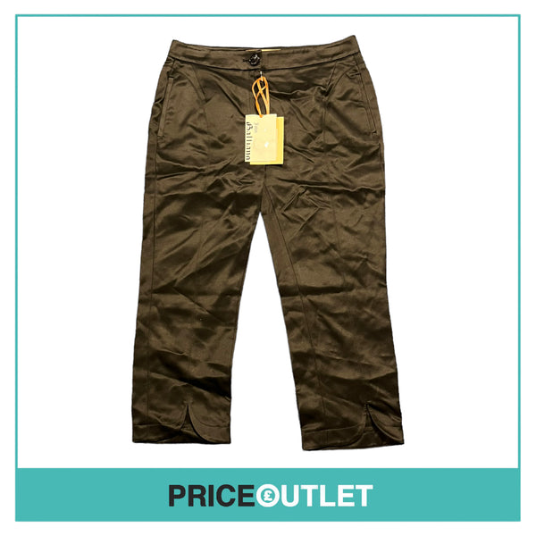 John Galliano - Black Satin Cropped Trousers - Size 38 - BRAND NEW WITH TAGS