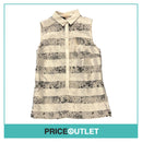 Giambattista Valli - White and Grey Sleeveless Shirt - Size XXS - BRAND NEW WITH TAGS