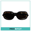 Black Frame Oversized Sunglasses With Reflective Lens RRP £325