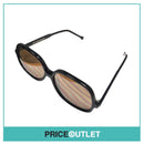Black Frame Oversized Sunglasses With Reflective Lens RRP £325