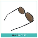 Black Frame Oversized Sunglasses With Reflective Lens RRP £325
