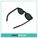 Kangai Optic Brown Leather Frame Sunglasses With Brown Tortoiseshell Print Arms RRP £325