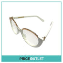 No Lens White Frame Glasses With Rose Gold Detail RRP £325