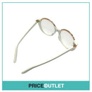 No Lens White Frame Glasses With Rose Gold Detail RRP £325