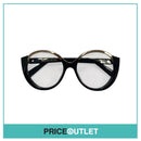 No Lens Black Frame Glasses With Rose Gold Detail RRP £325