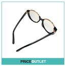 No Lens Black Frame Glasses With Rose Gold Detail RRP £325