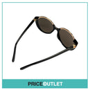 Black Frame Sunglasses With Rose Gold Detail & Reflective Lens RRP £325