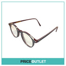 Clear Lens Round Frame Red & Purple Pattern Glasses RRP £325