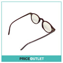Clear Lens Round Frame Red & Purple Pattern Glasses RRP £325