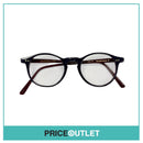 No Lens Round Frame Red & Purple Pattern Glasses RRP £325