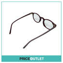 No Lens Round Frame Red & Purple Pattern Glasses RRP £325