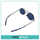 Blue Frame Pilot Round Sunglasses With Blue Lens RRP £325