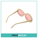 White Round Frame Sunglasses With Pink Tint Lens RRP £325