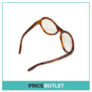 Clear Lens Orange Tortoiseshell Round Oversized Frame Glasses RRP £325
