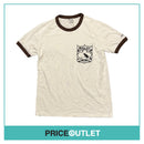 Bisley - Brown Trimmed White T-Shirt - Size M  - BRAND NEW WITH TAGS