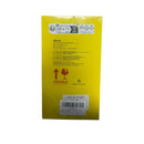 Yellow packaging of JETech screen protector with text and symbols on a white background