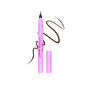 Pink eyeliner pen with brown ink on a white background