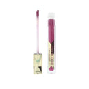 Lip gloss with applicator on a white background