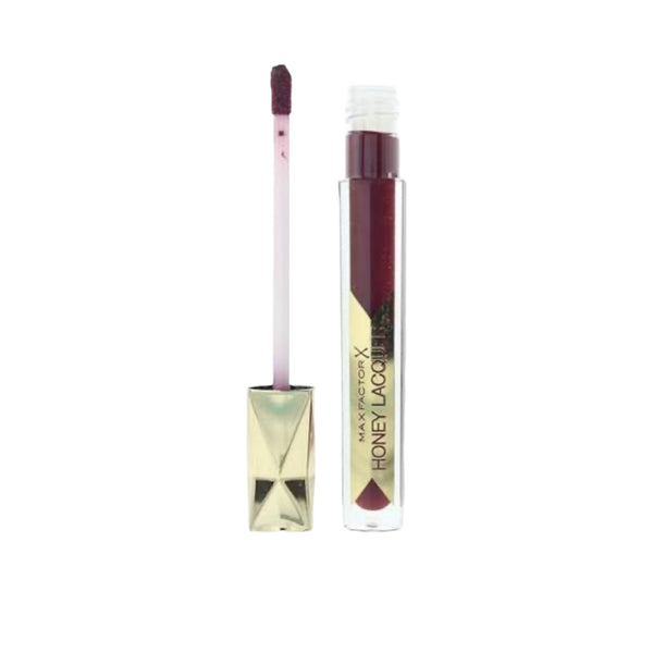 Max Factor Honey Lacquer lip gloss with applicator on a white background