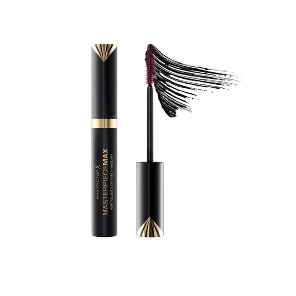 Max Factor Masterpiece Max mascara with wand on a white background