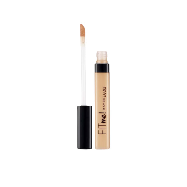 Makeup concealer with applicator on a white background