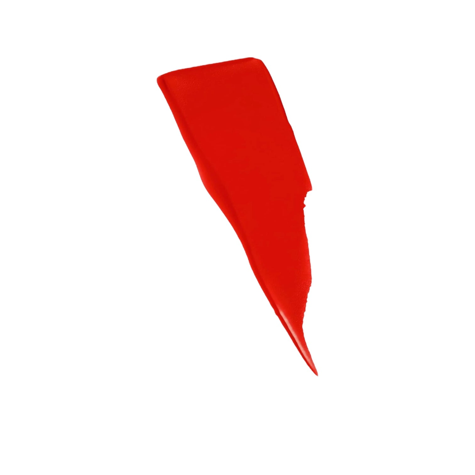 Red paint swatch on a white background