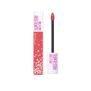 Maybelline Super Stay Matte Ink lip gloss with packaging on a white background