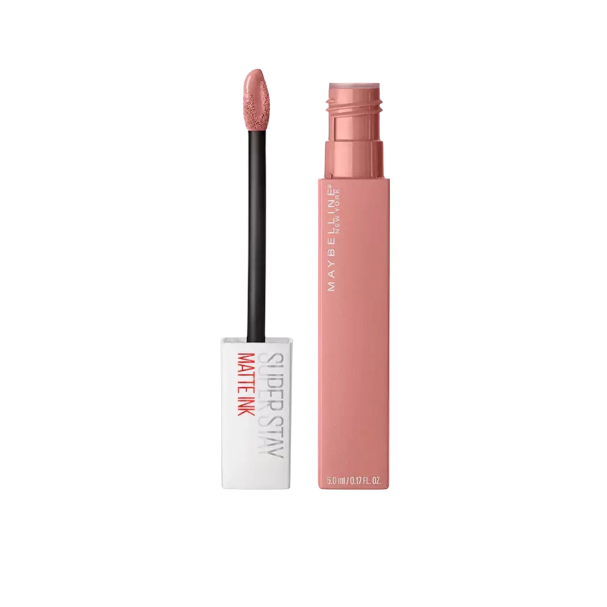 Maybelline lip product with applicator on a white background