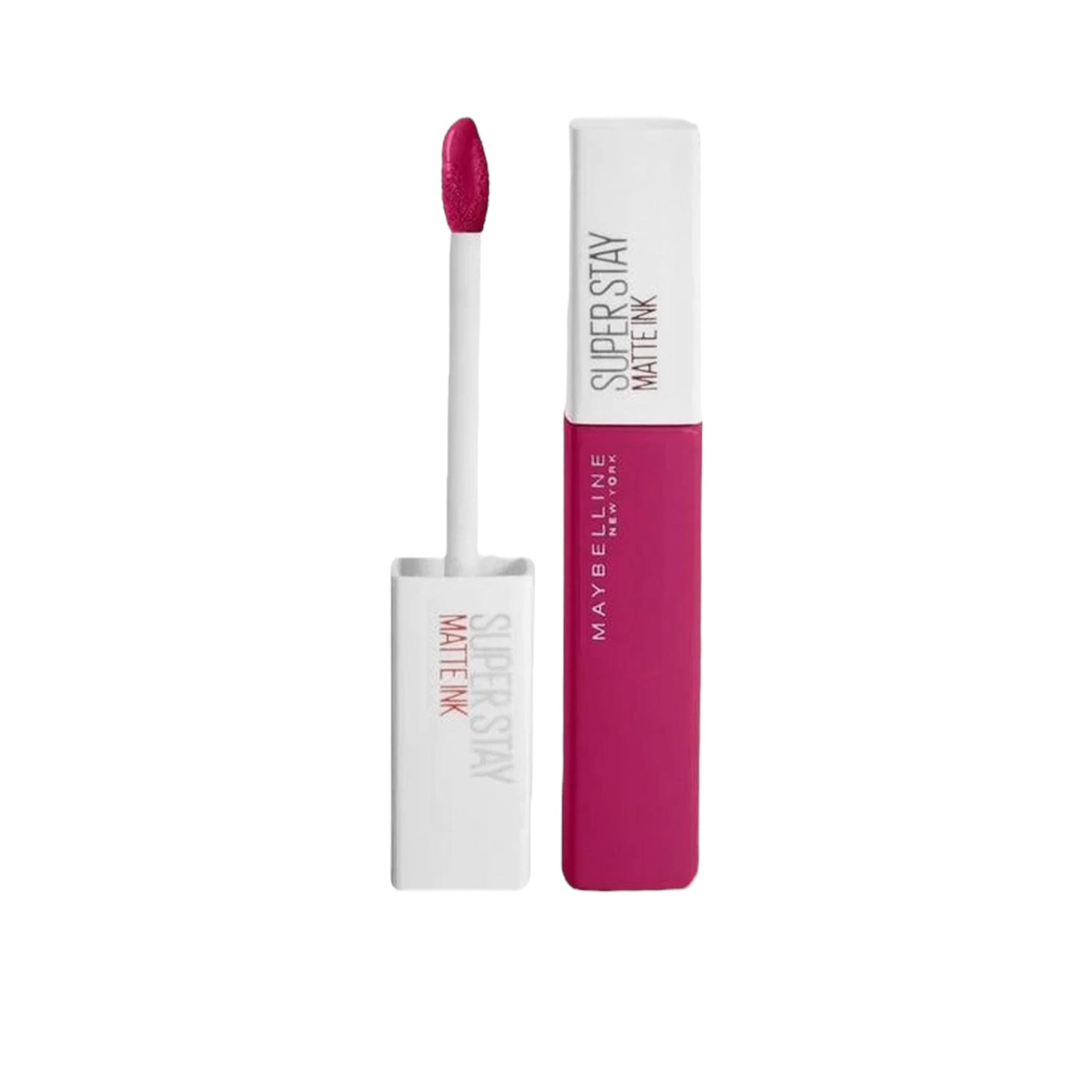 Maybelline Super Stay Matte Ink lipstick with case on a white background