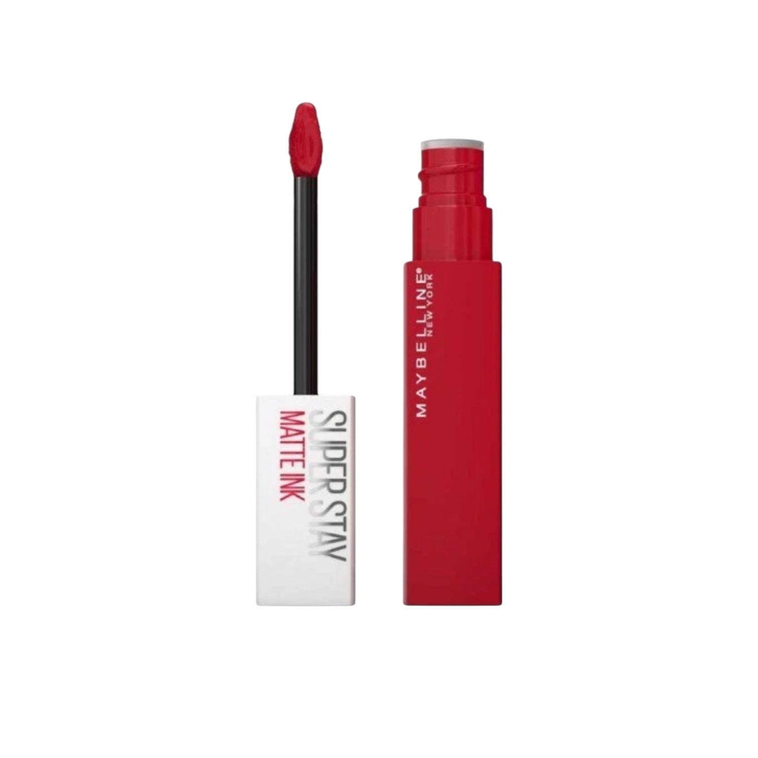 Maybelline Super Stay Matte Ink lipstick with applicator on a white background