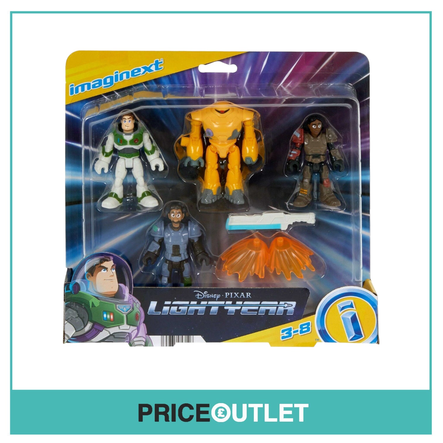 Fisher-Price Imaginext Disney Pixar Lightyear Jr. Zap Patrol Figures 4pk