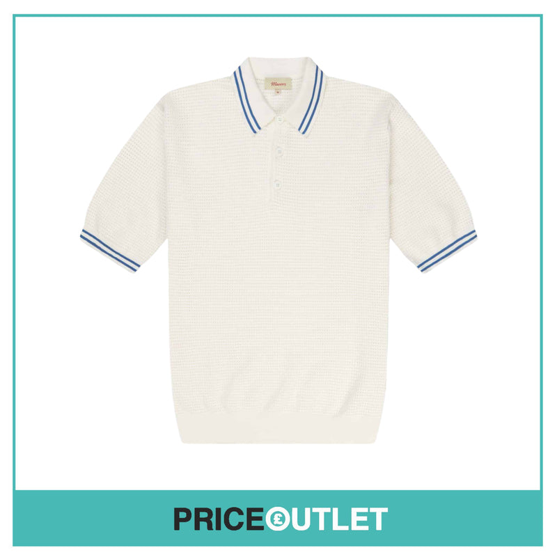 Manors Golf Twin Tipped Polo White - BRAND NEW WITH TAGS