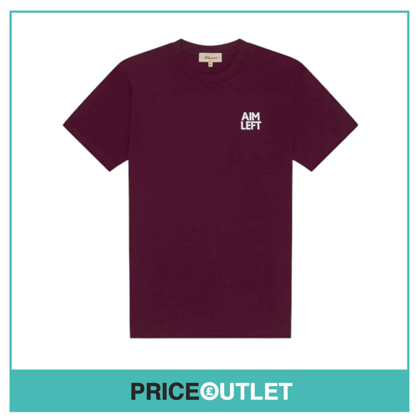 Manors Golf - Big Slice T-Shirt - Burgundy - Size S - BRAND NEW WITH TAGS