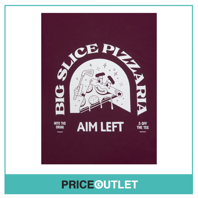 Manors Golf Big Slice T-Shirt Burgundy - BRAND NEW WITH TAGS