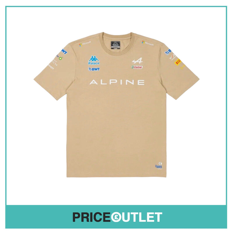 Palace X Kappa For Alpine T-Shirt - Tan - Size M - BRAND NEW
