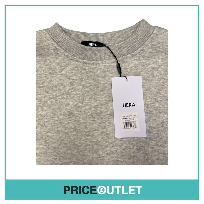 HERA - Core Sweatshirt Basic - Grey Marl - Size S - BRAND NEW SEALED