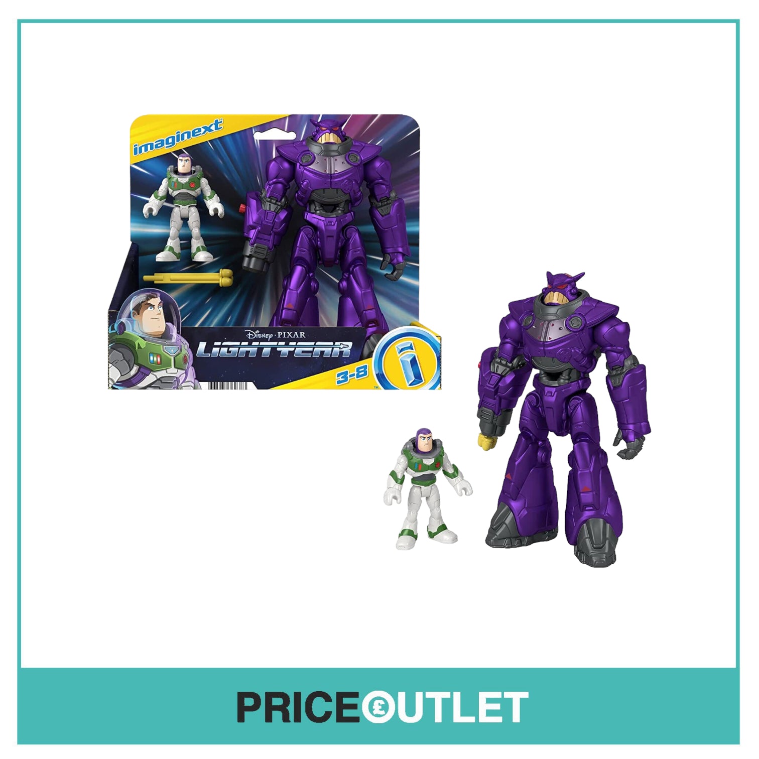 Fisher Price Imaginext Disney Pixar Battle Blast Zurg with Buzz Lightyear Figure