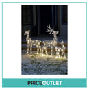 Set of 3 Silver LED Reindeer Christmas Lights