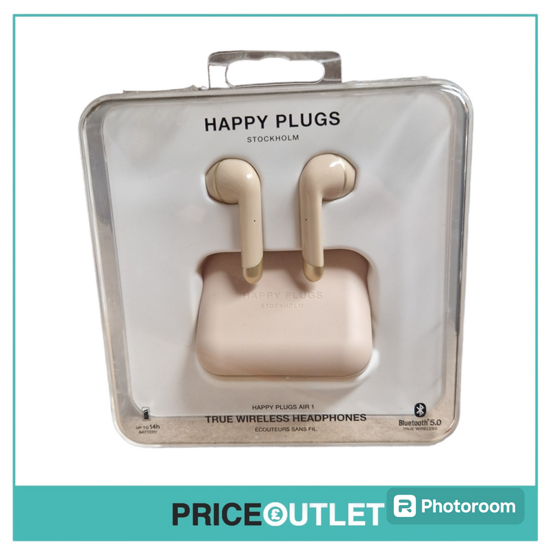 Happy Plugs Air 1 - In Ear - Wireless Headphones - Gold - BRAND NEW