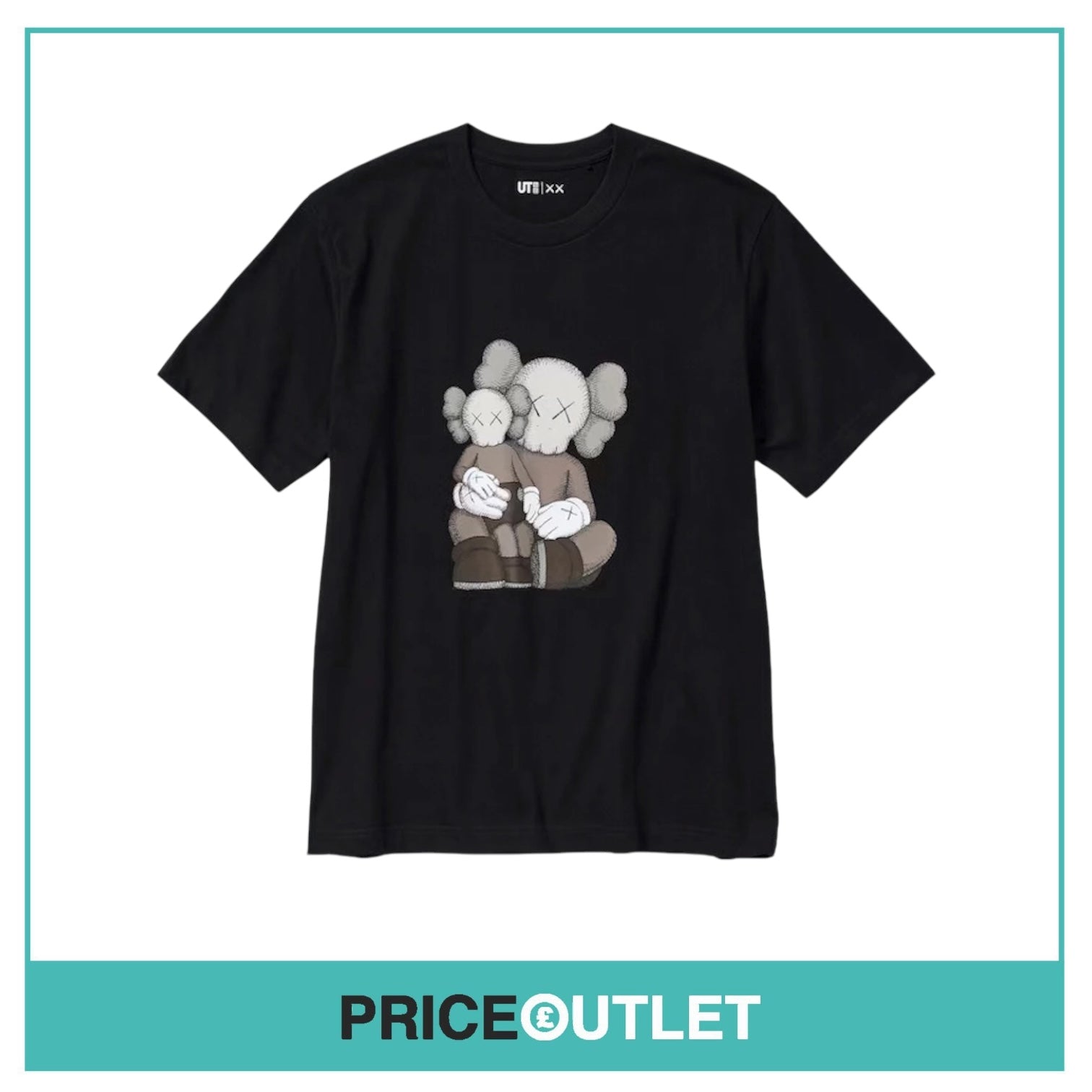 Kaws x Uniqlo UT Graphic Black T Shirt - Size L