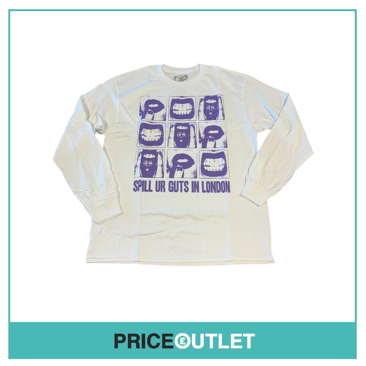 Olivia Rodrigo GUTS Tour London Merch.. - "spill ur guts in London" White Longsleeved T-shirt - M