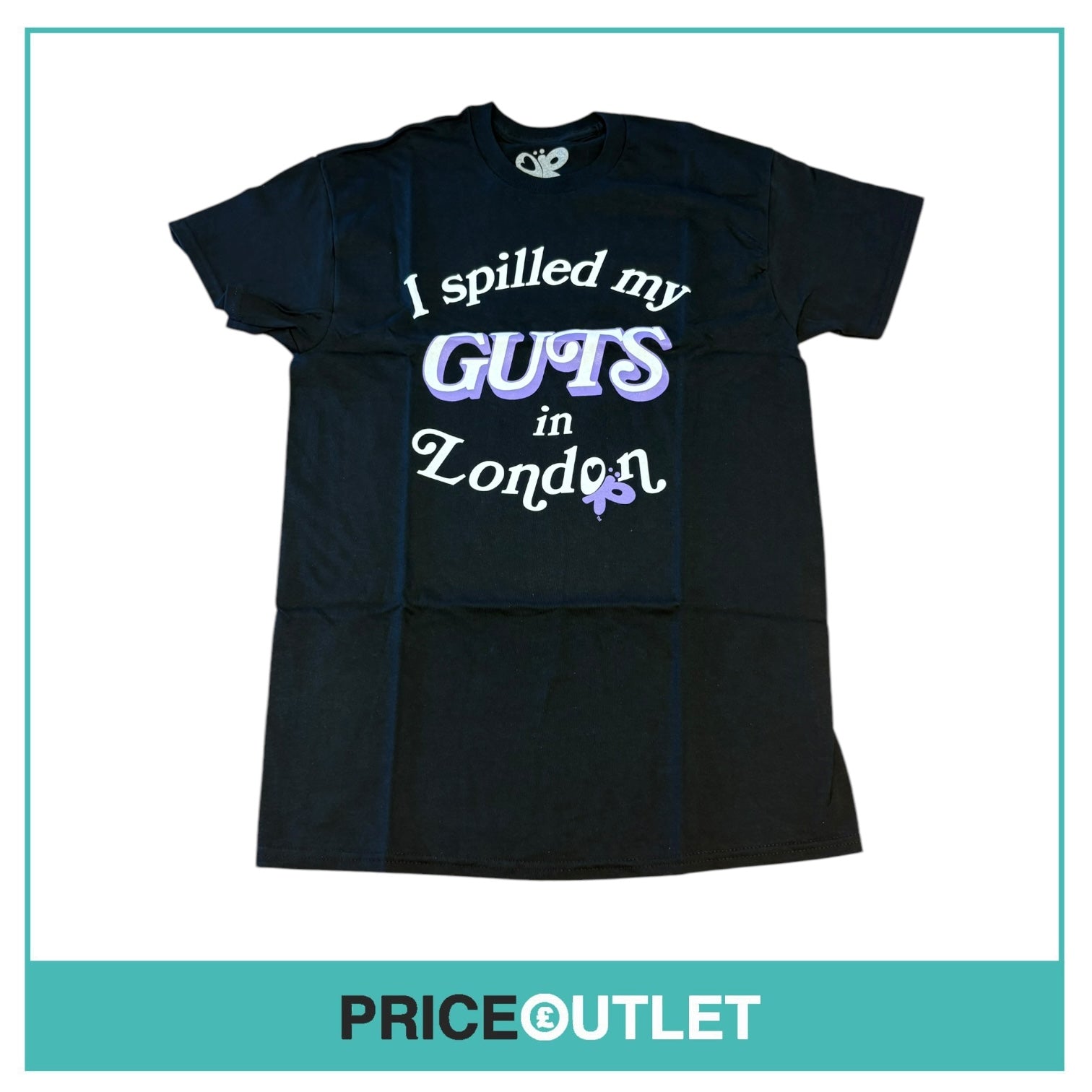 Olivia Rodrigo GUTS Tour London Merch... - "I Spilled my guts in London" Black T-shirt - L