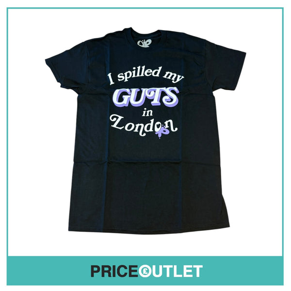Olivia Rodrigo GUTS Tour London Merch.... - "I Spilled my guts in London" Black T-shirt - XL