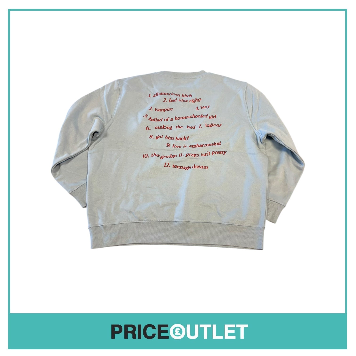 Olivia Rodrigo GUTS tour merch.... - Blue Piano Sweatshirt - L