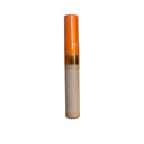 Mascara with orange top and beige bottom on a white background